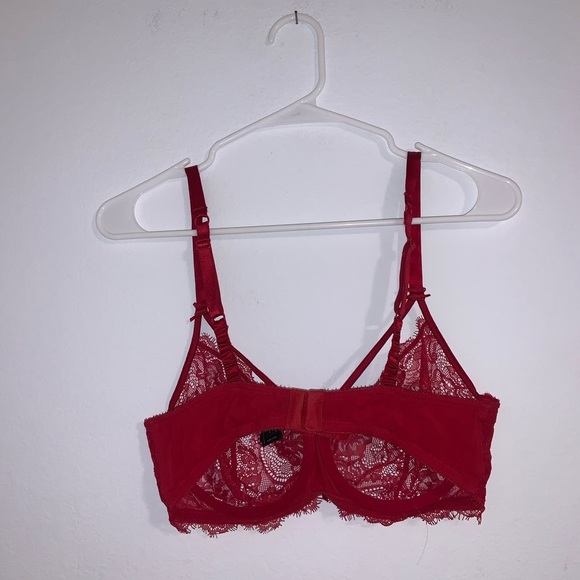 Heidi Klum Intimates Red Lace Valerie Bra 36DD - Picture 7 of 11